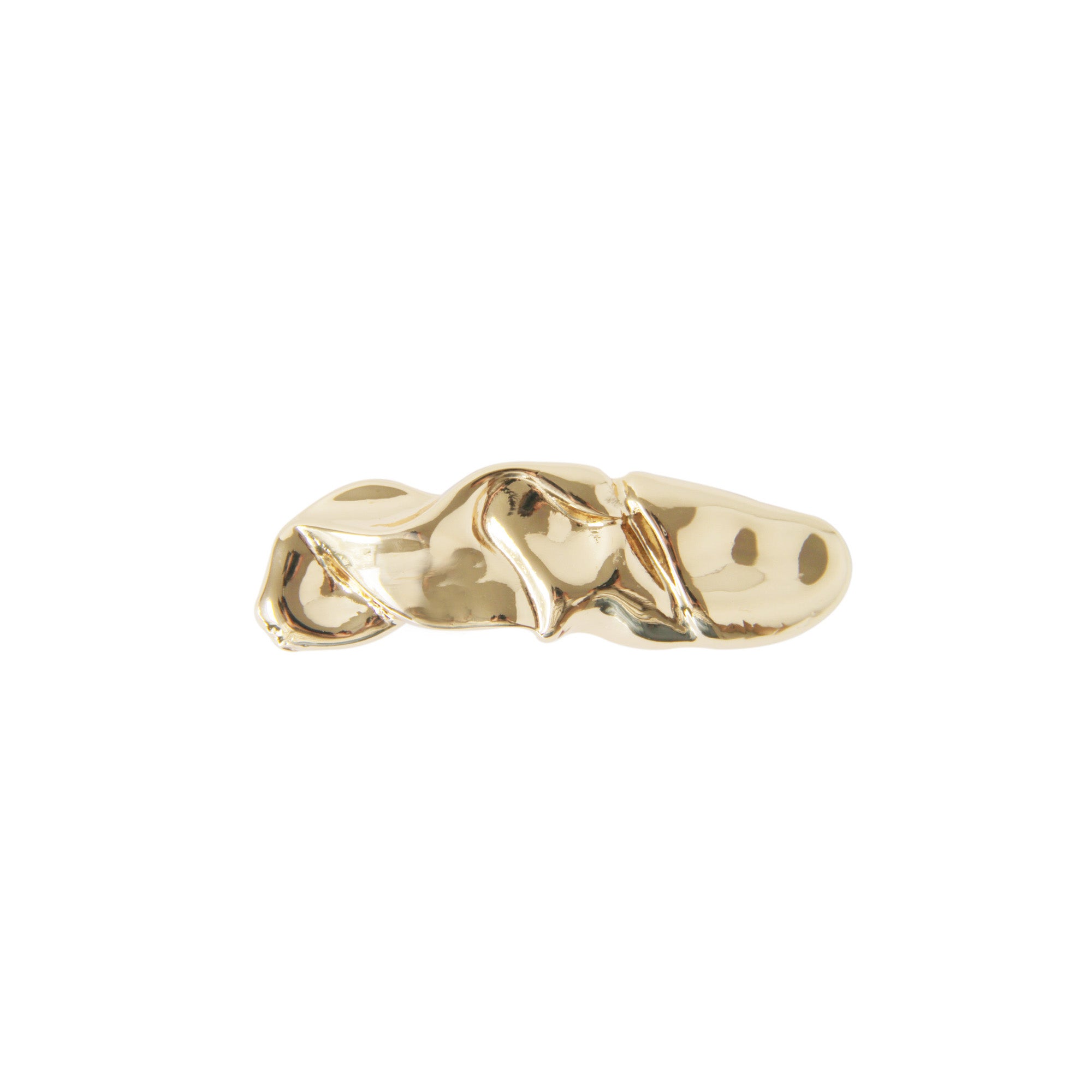 Gold Ripple Hair Barrette