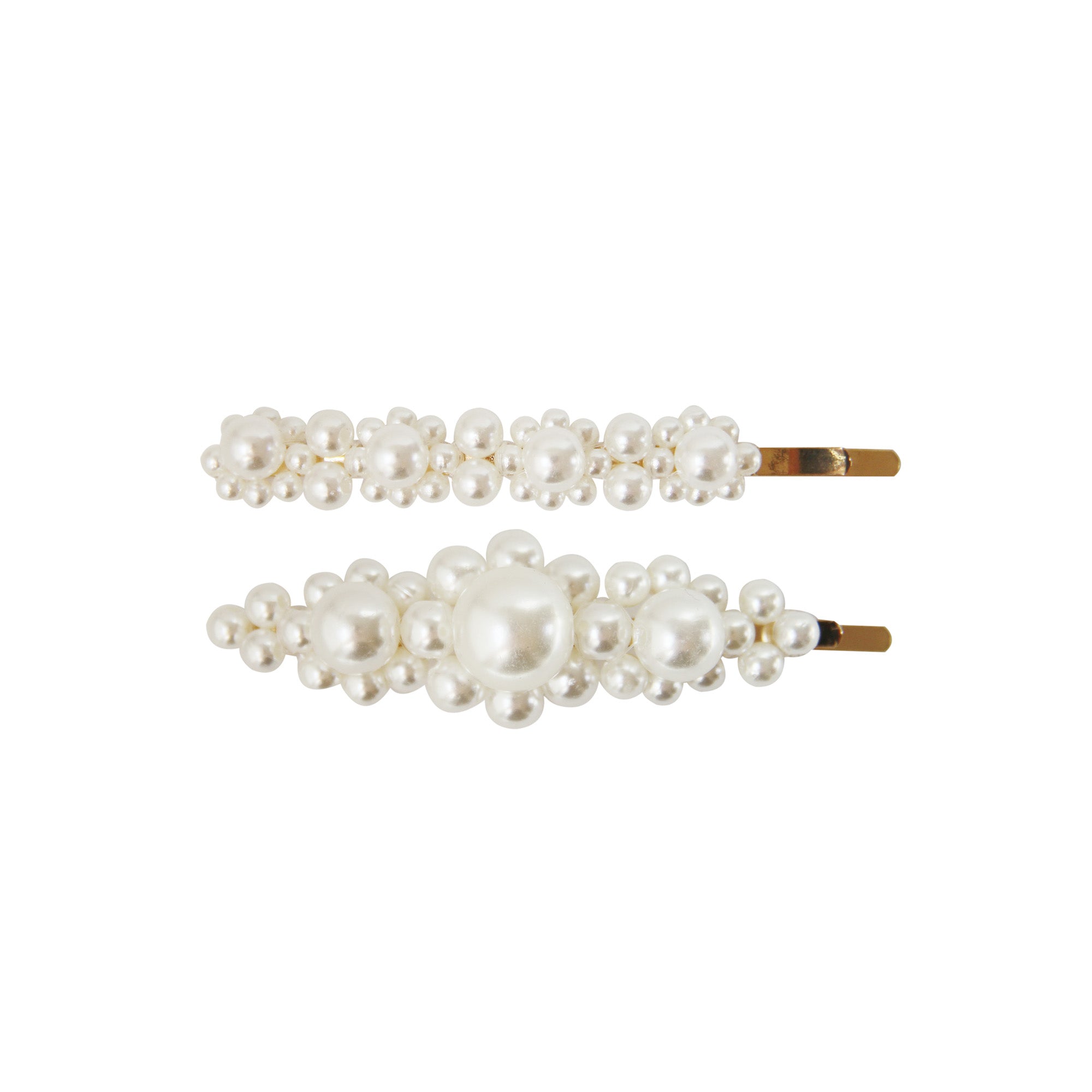 Set of 2 Flower Pearl Hair Clips