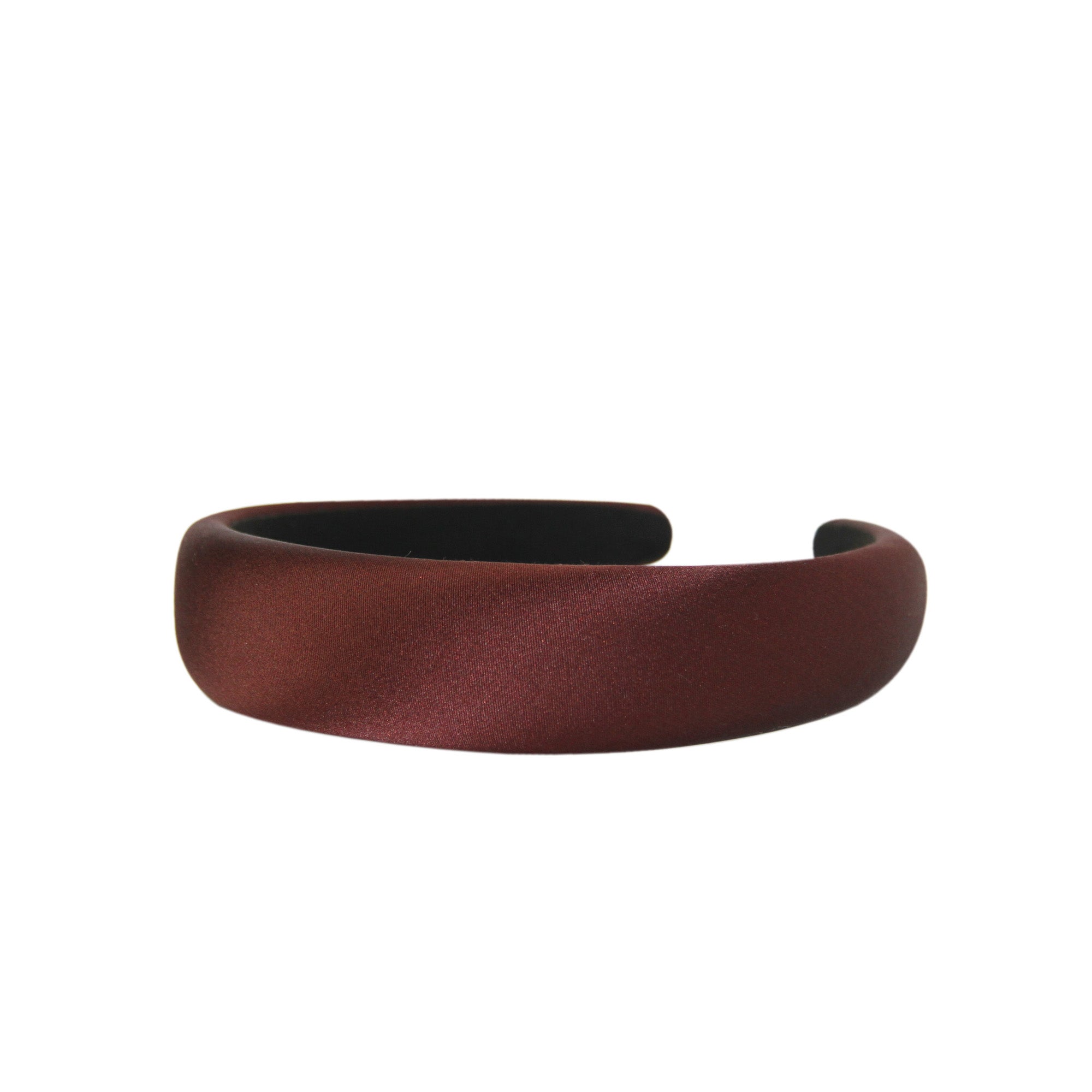 Chocolate Brown Silk Padded Hairband