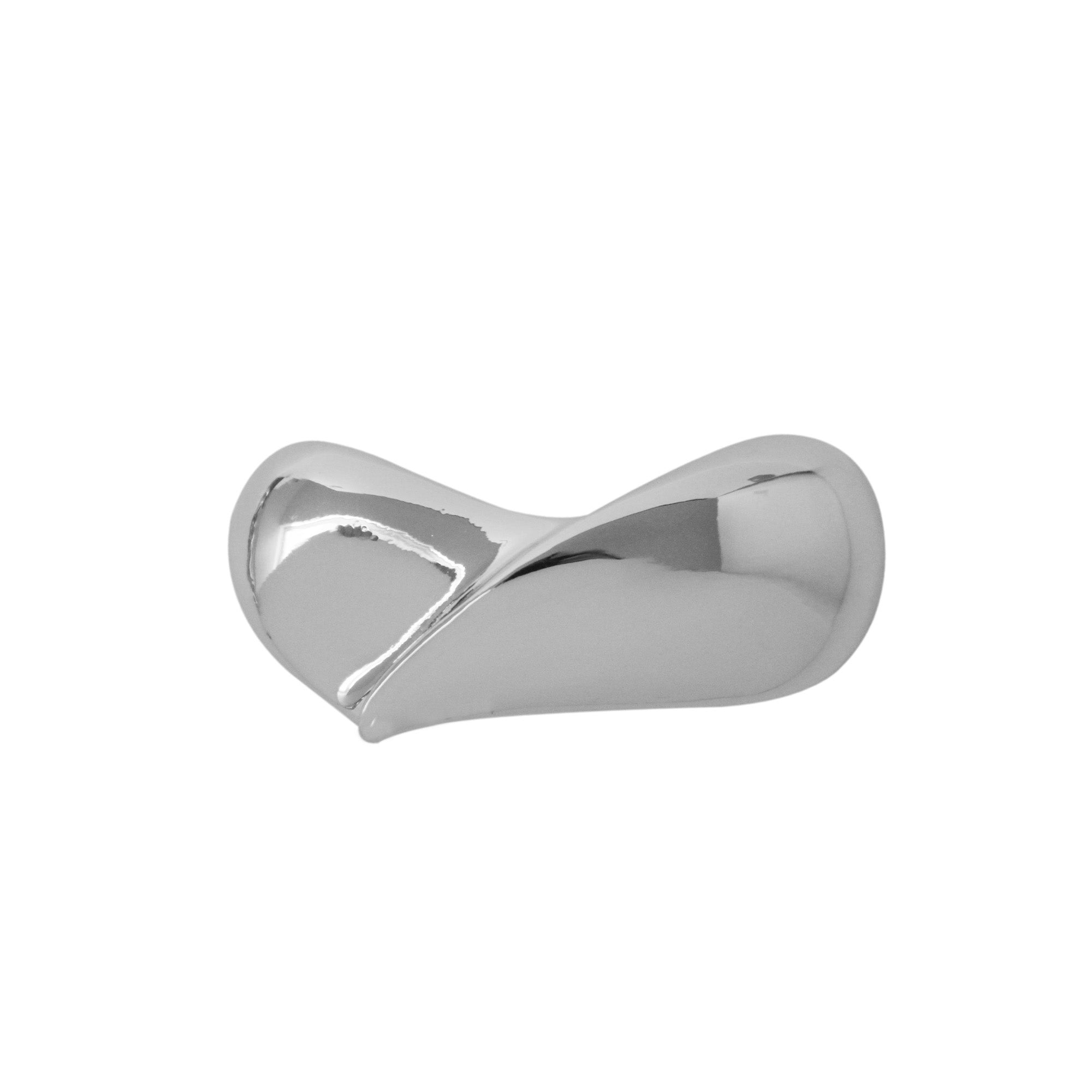 Silver Teardrop Hair Barrette