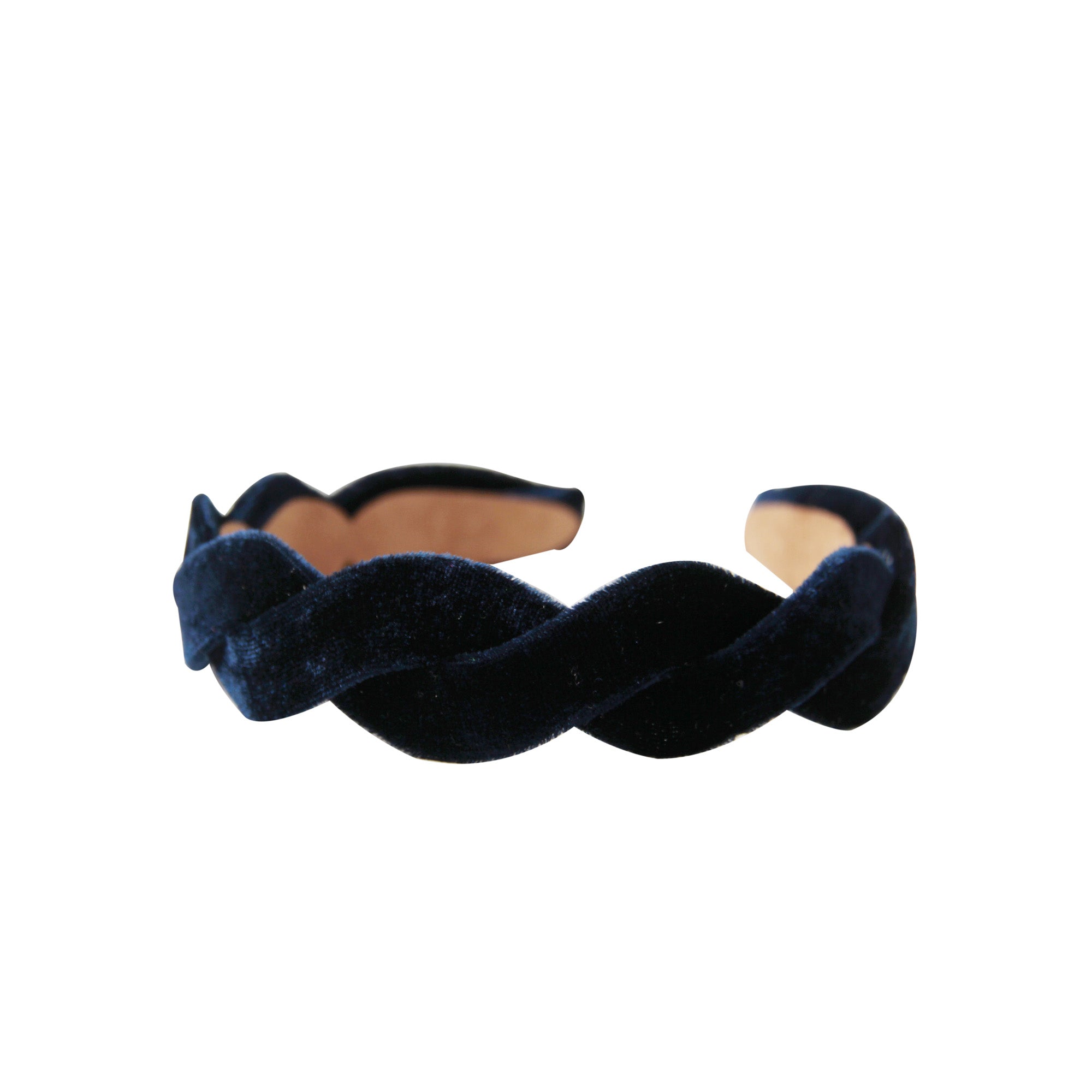 Navy Blue Velvet Wave Headband