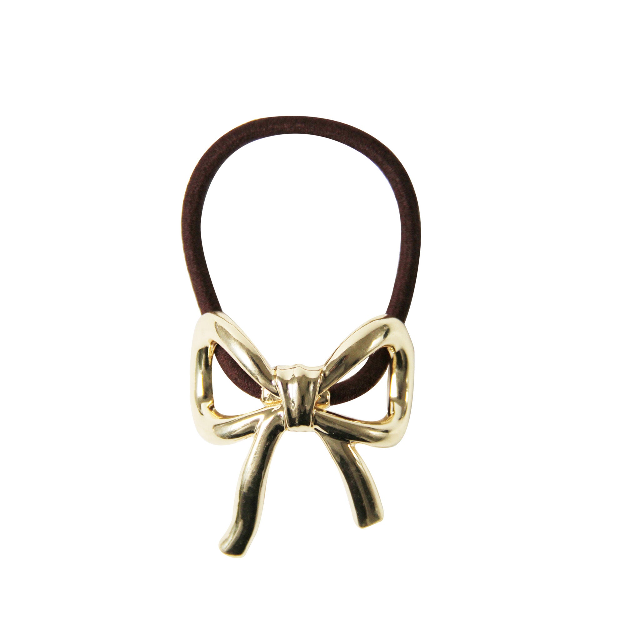 Gold Bow Ponytail Holder
