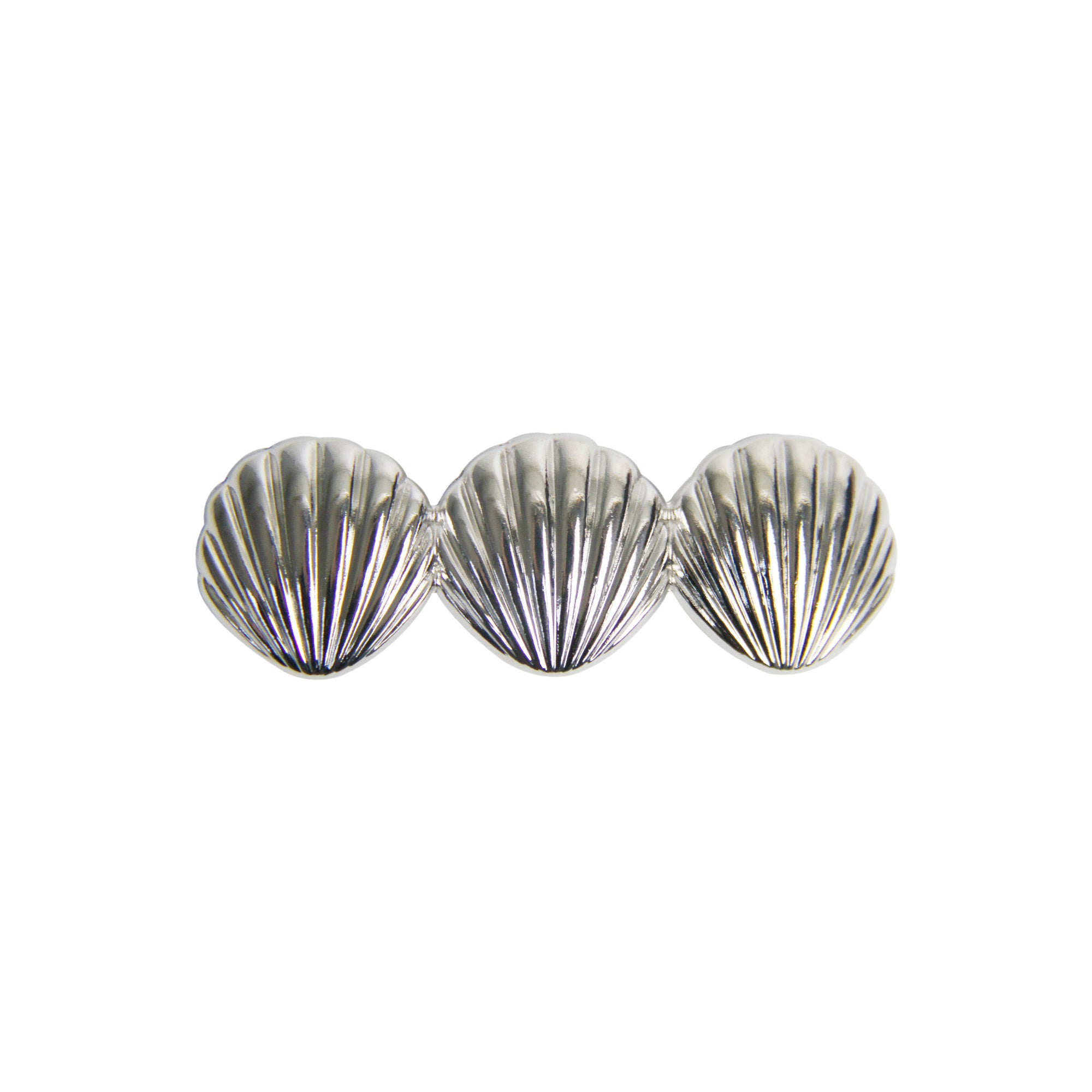 Silver Shell Hair Barrette