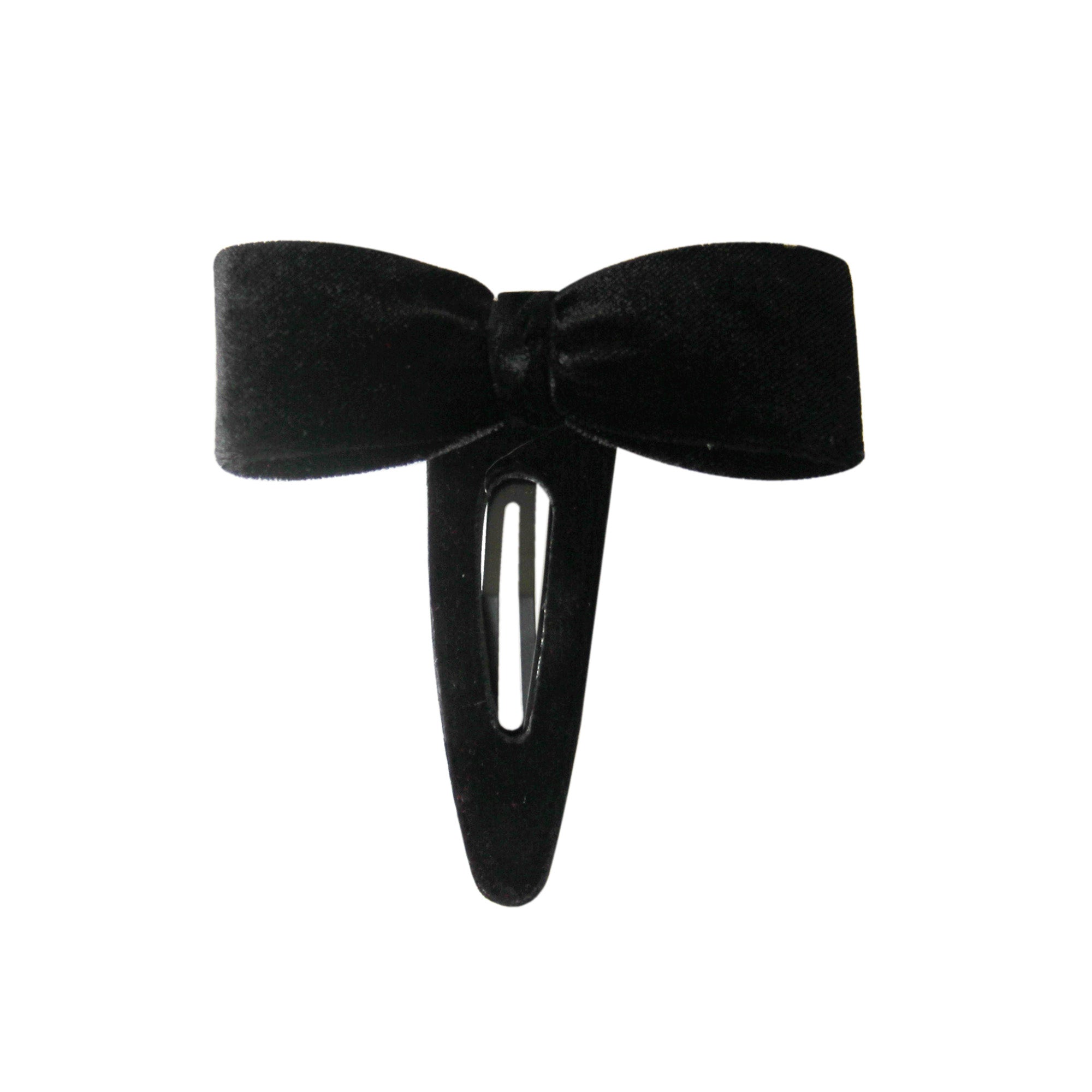Black Velvet Bow Hair Clip
