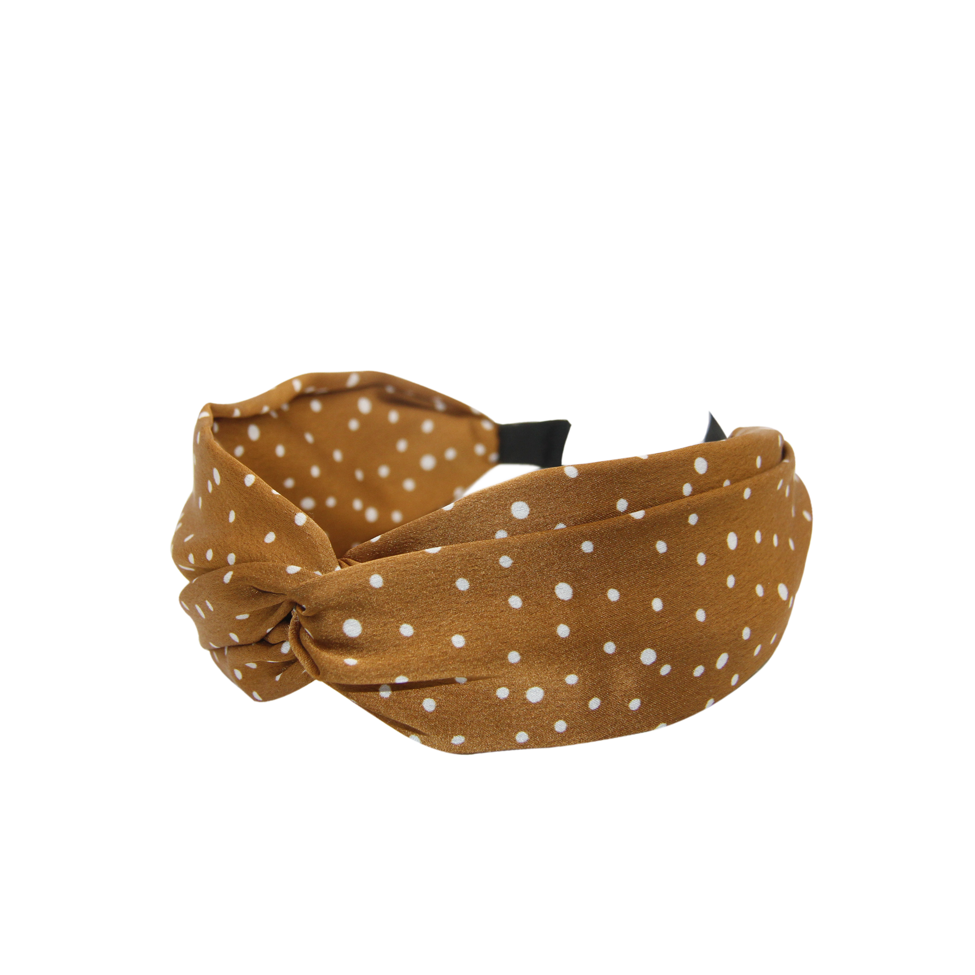 Bronze Polka Dot Twist Headband
