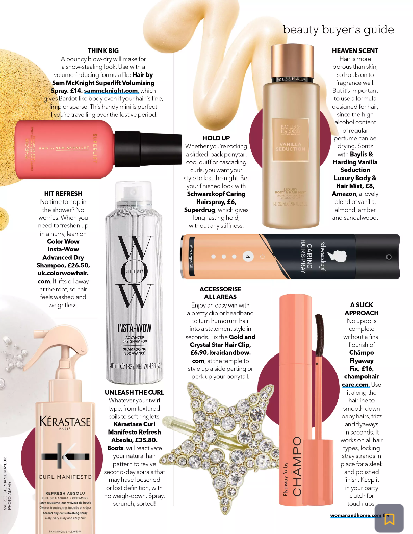 Gold and Crystal Star Hair Clip