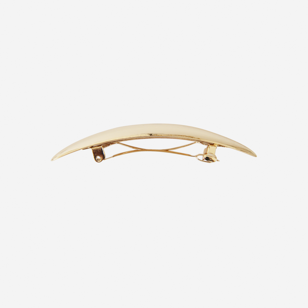Gold Curved Hair Barrette