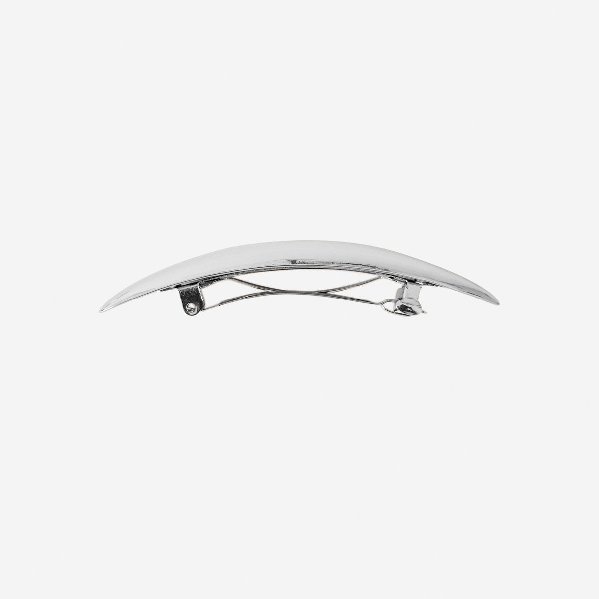 Silver Curved Hair Barrette