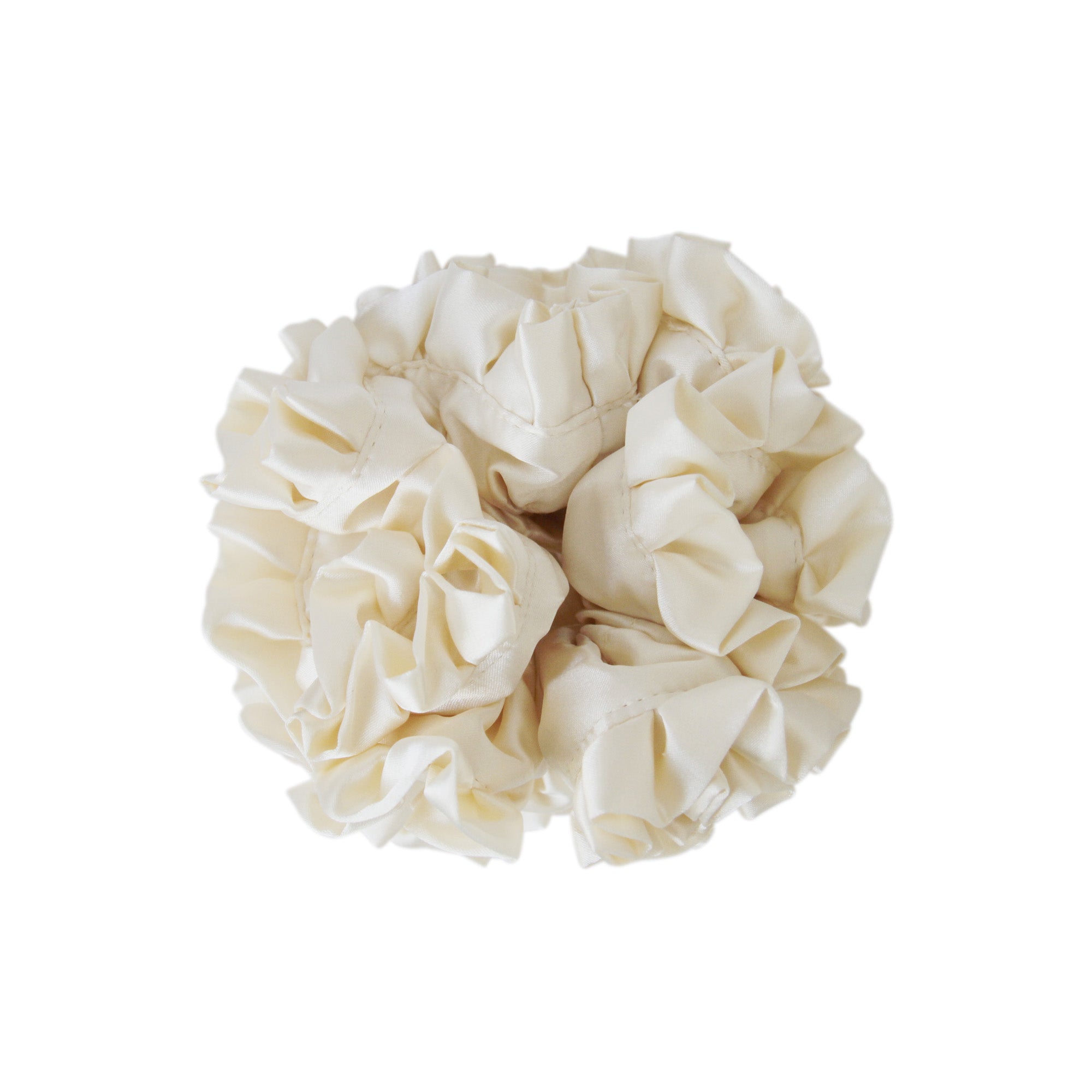 Ruffle and Frill Cream Scrunchie
