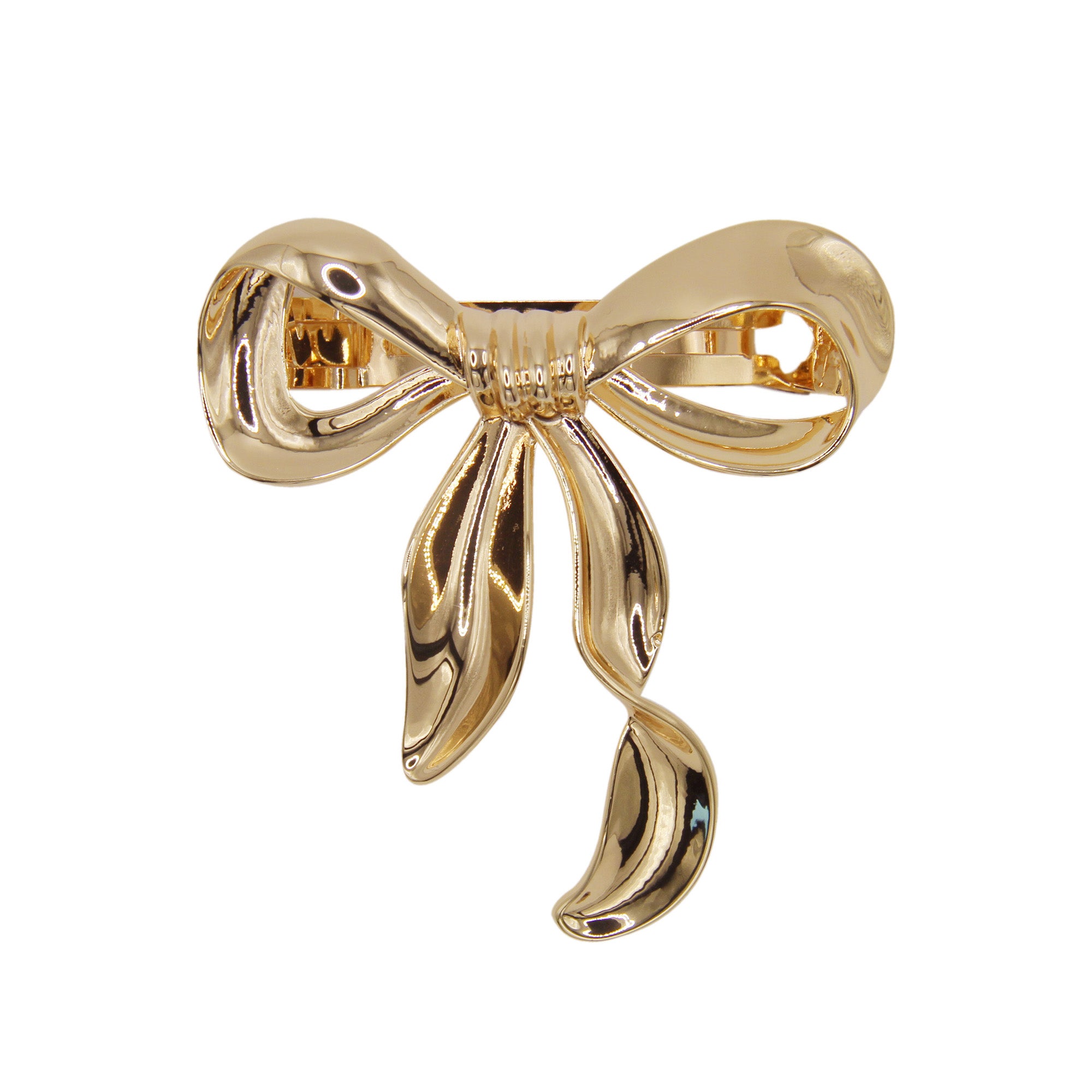 Gold Bow Hair Barrette
