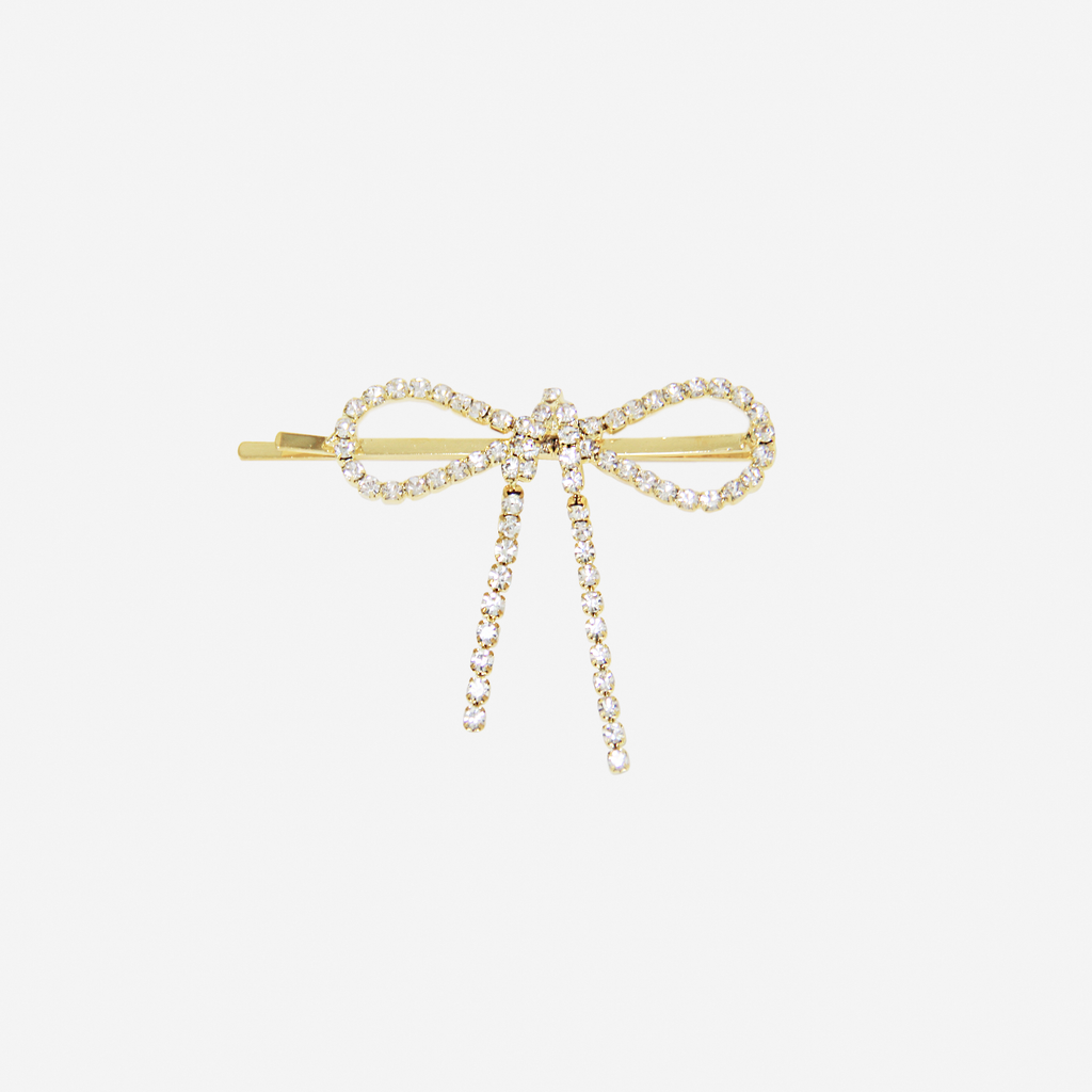 Crystal Pave Bow Hair Slide
