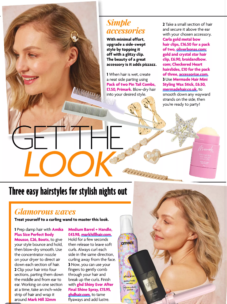 Silver and Crystal Star Hair Clip