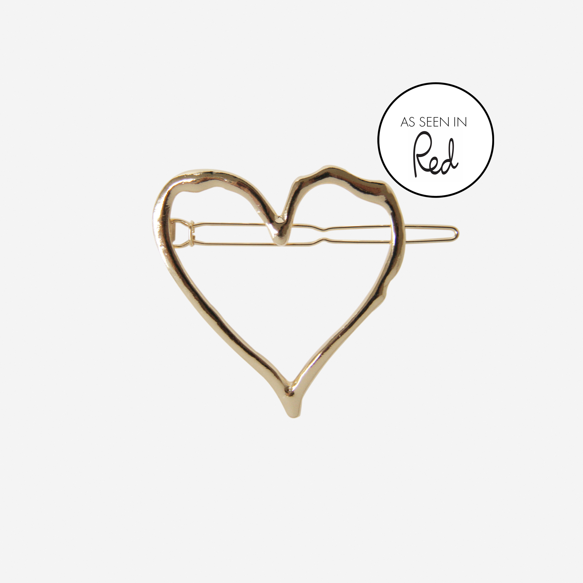 Gold Heart Hair Clip