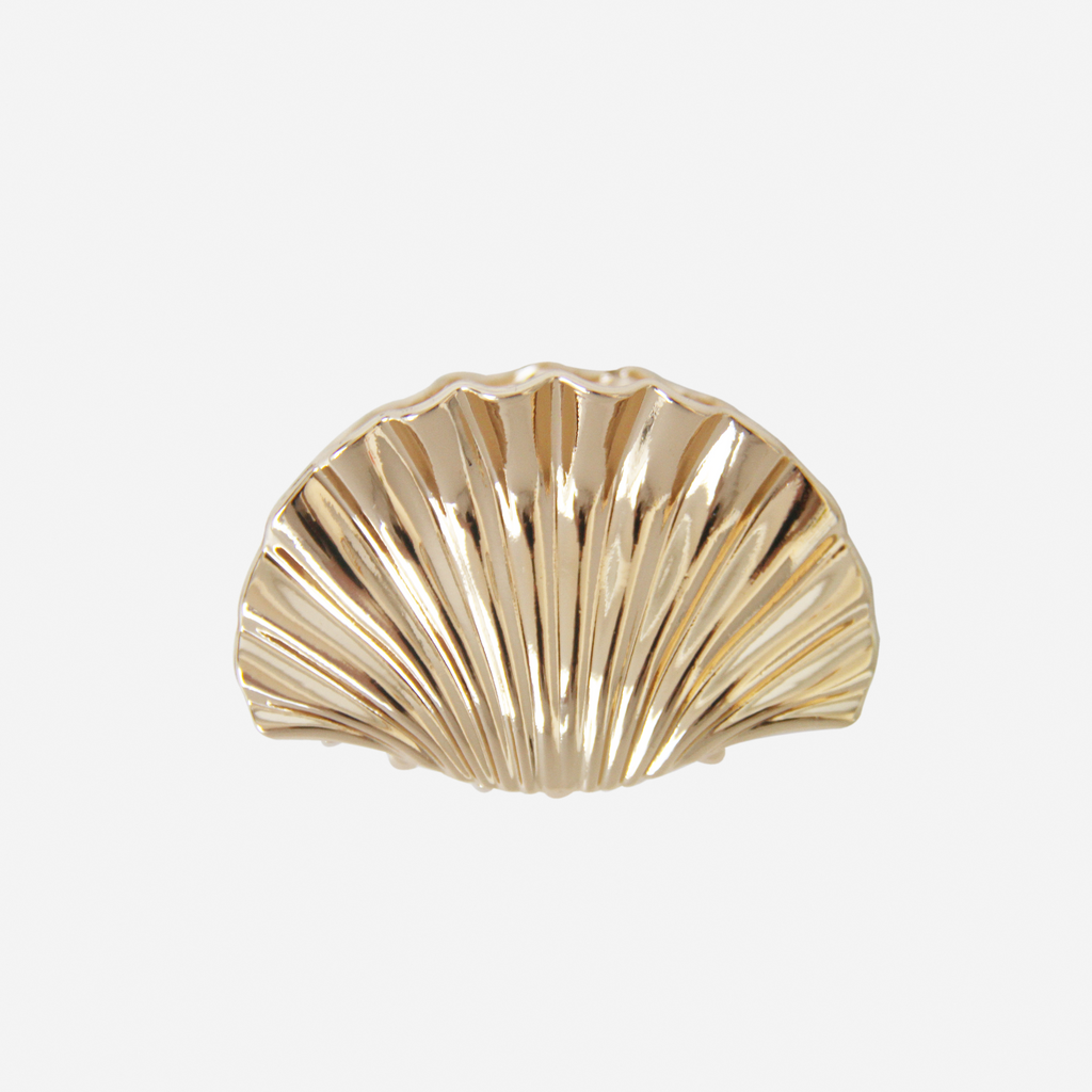 Medium Shell Gold Hair Claw