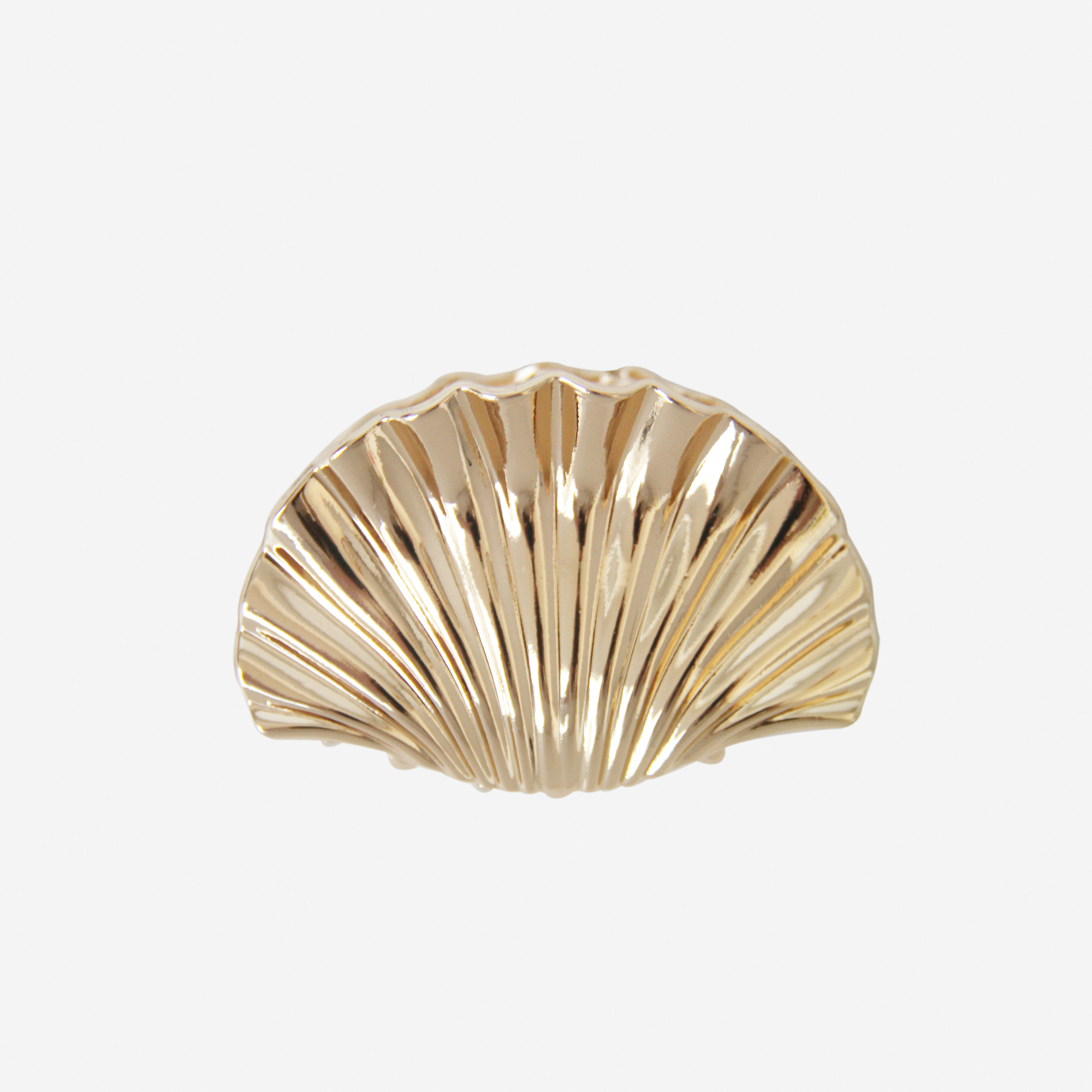 Medium Shell Gold Hair Claw