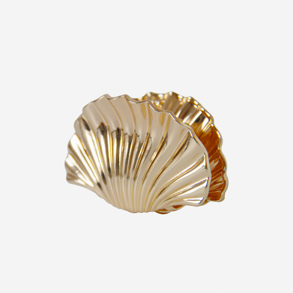 Medium Shell Gold Hair Claw