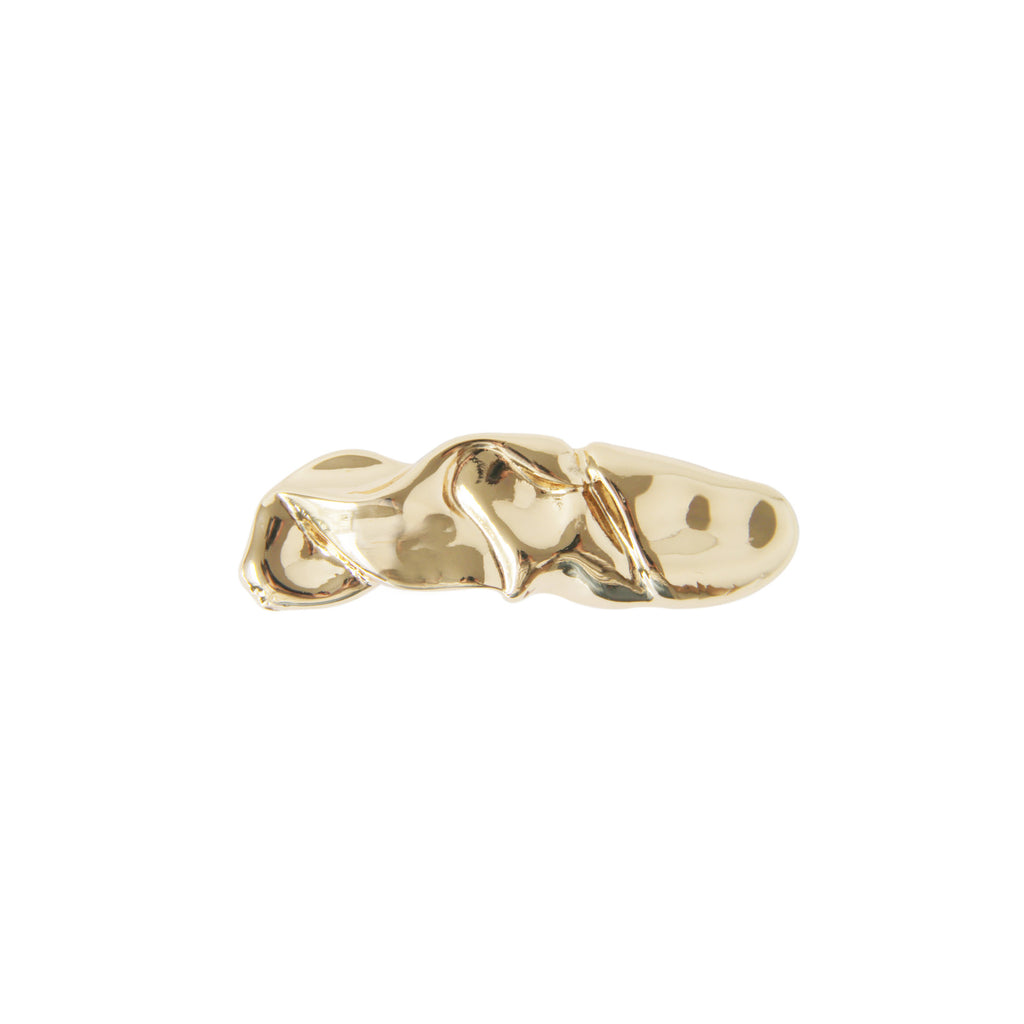 Gold Ripple Hair Barrette