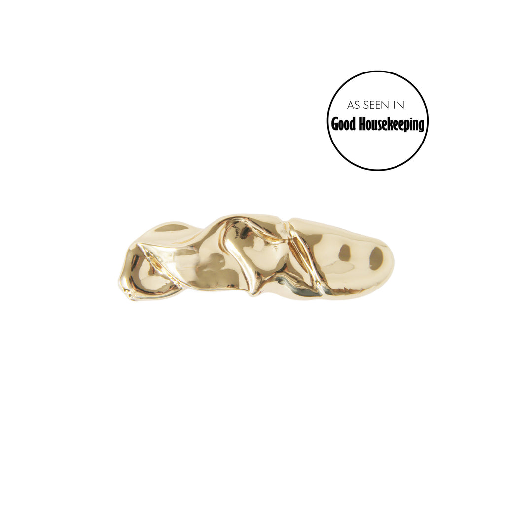 Gold Ripple Hair Barrette