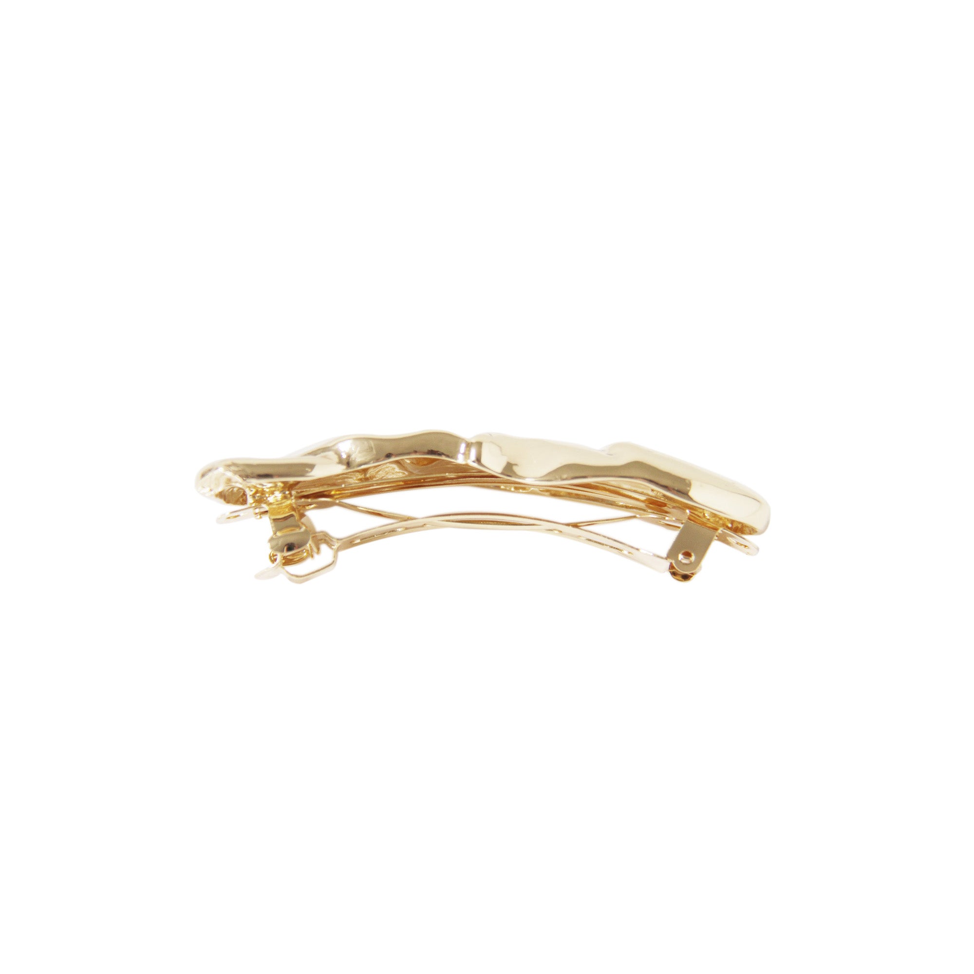 Gold Ripple Hair Barrette