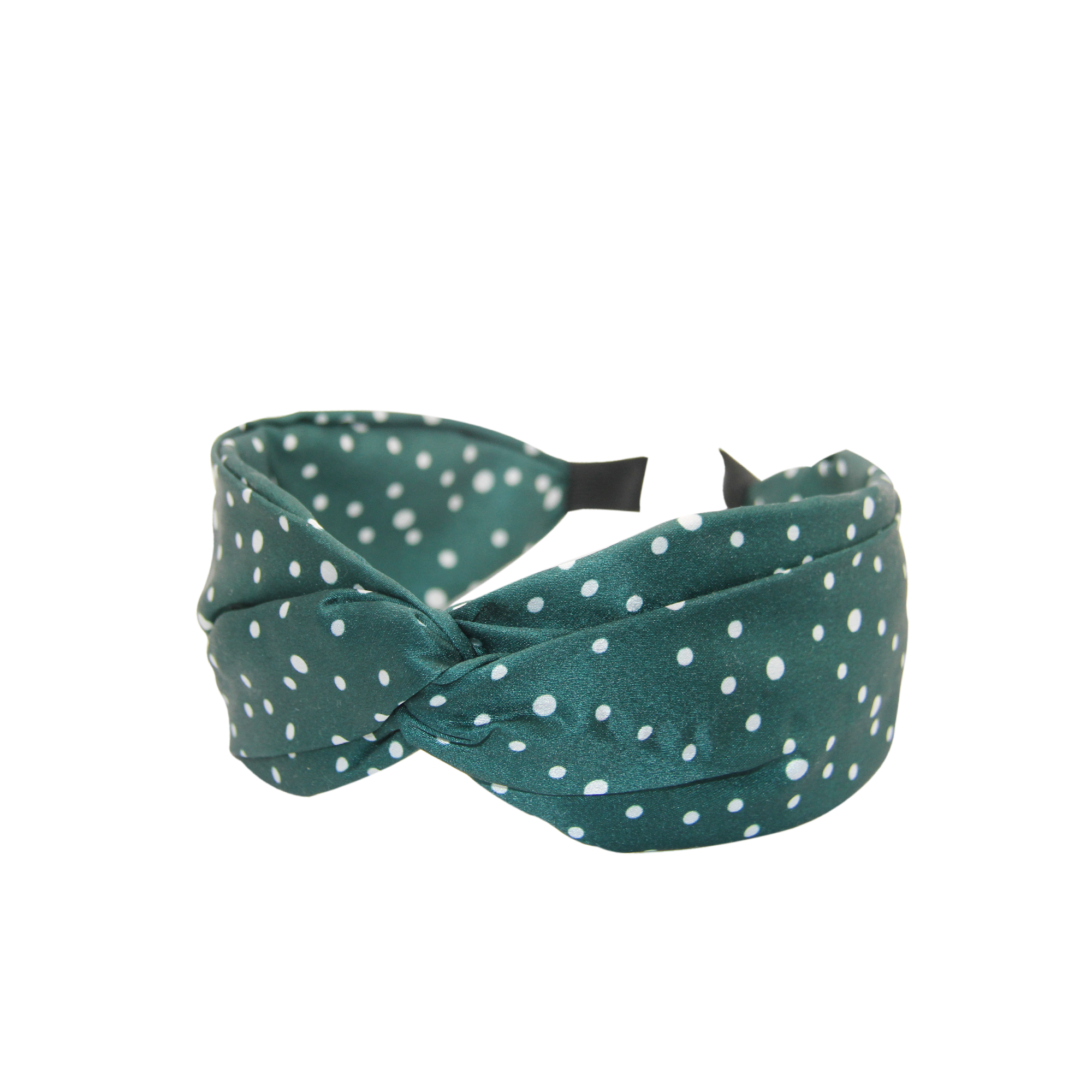 Green Polka Dot Twist Headband