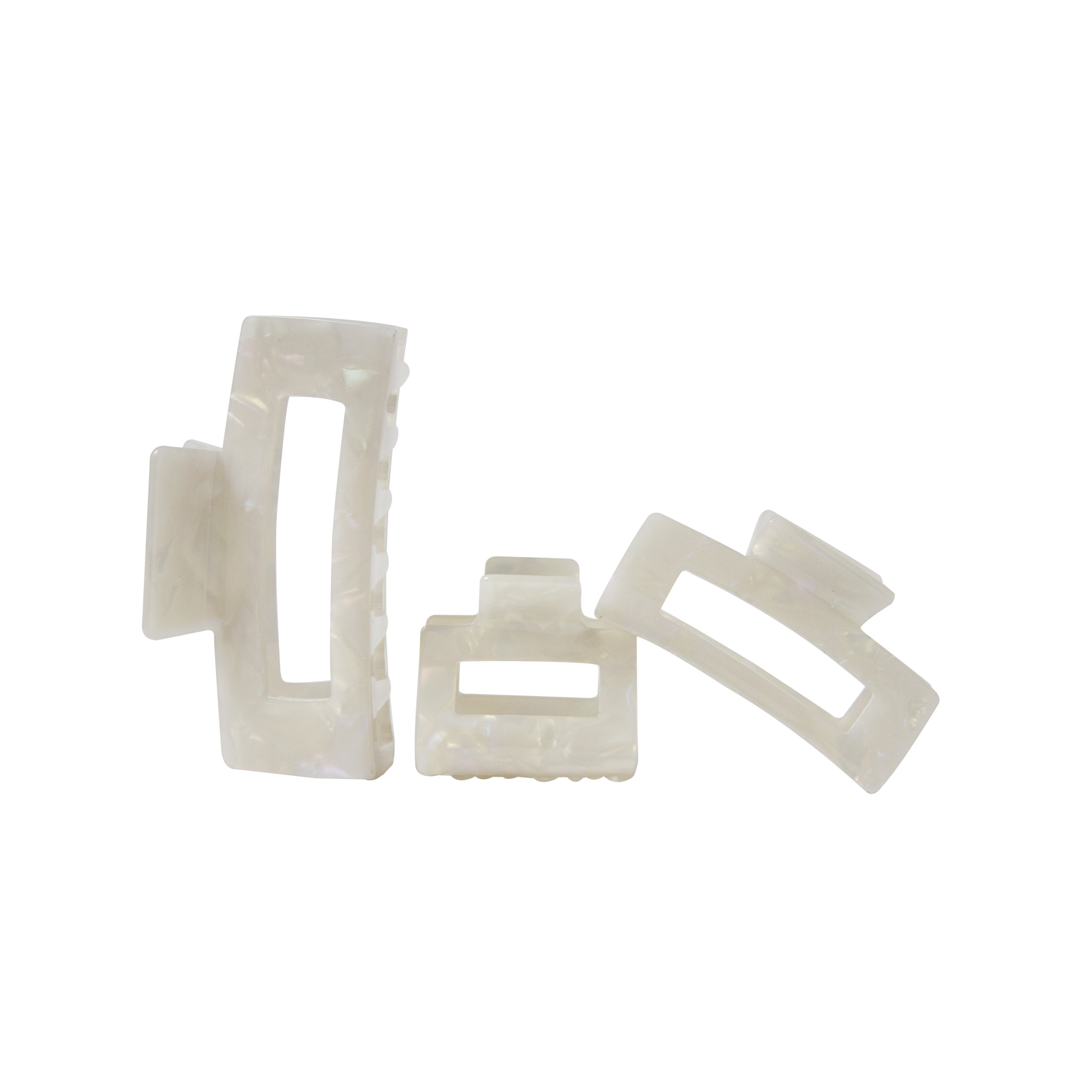 Set of 3 Pearlised Hair Claws