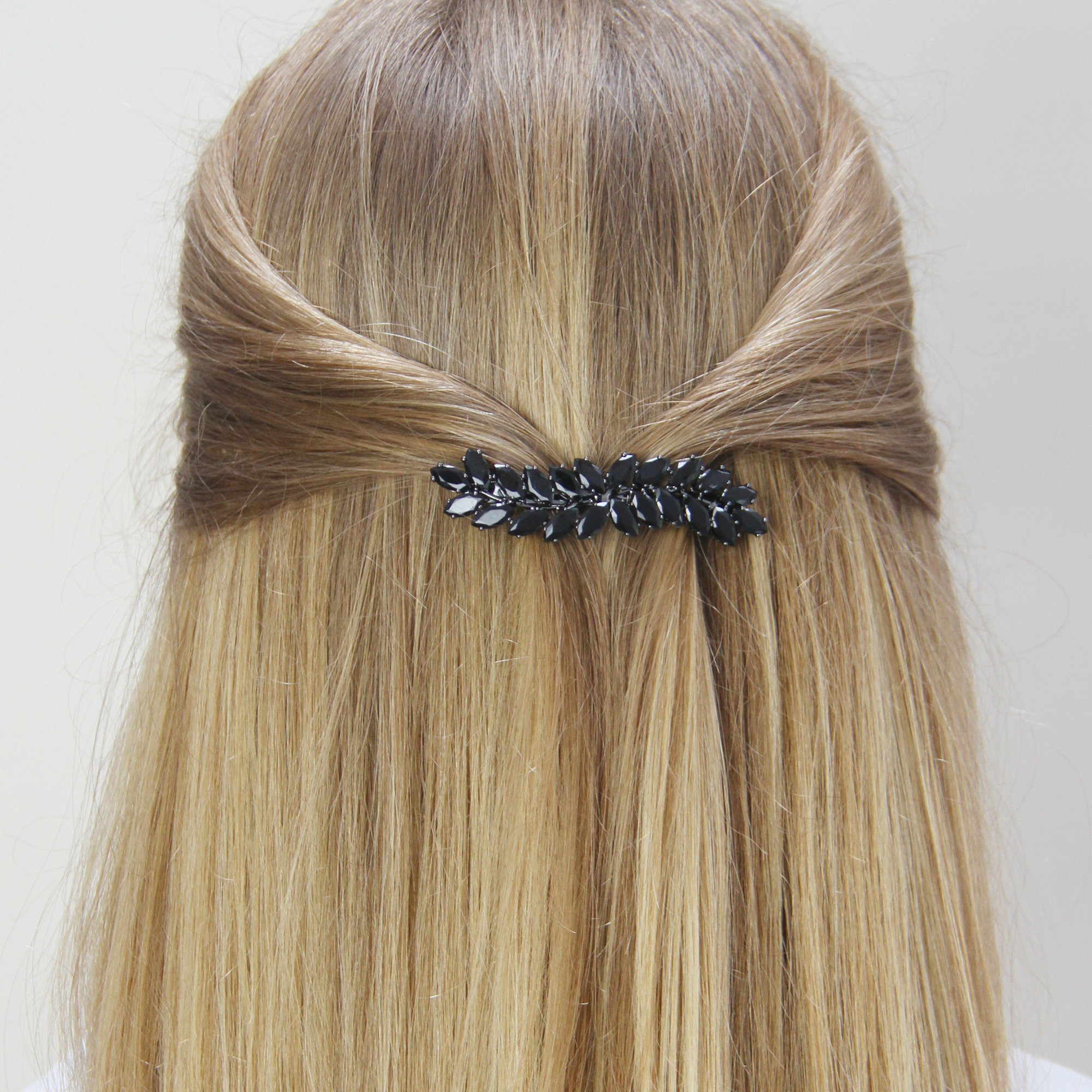 Black Crystal Ivy Hair Barrette