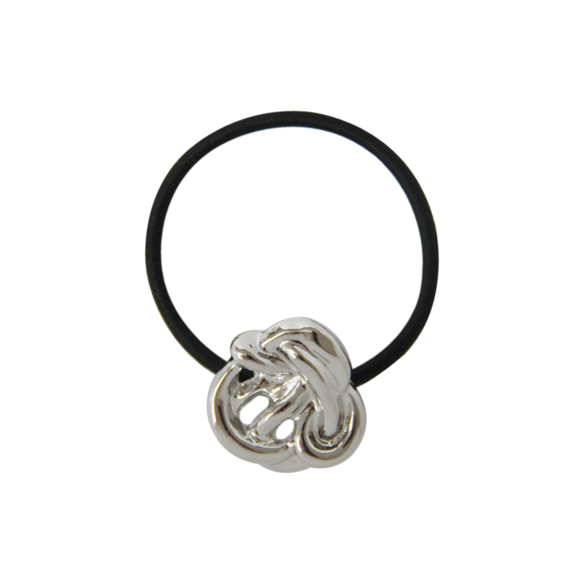 Twist and Knot Silver Hair Tie