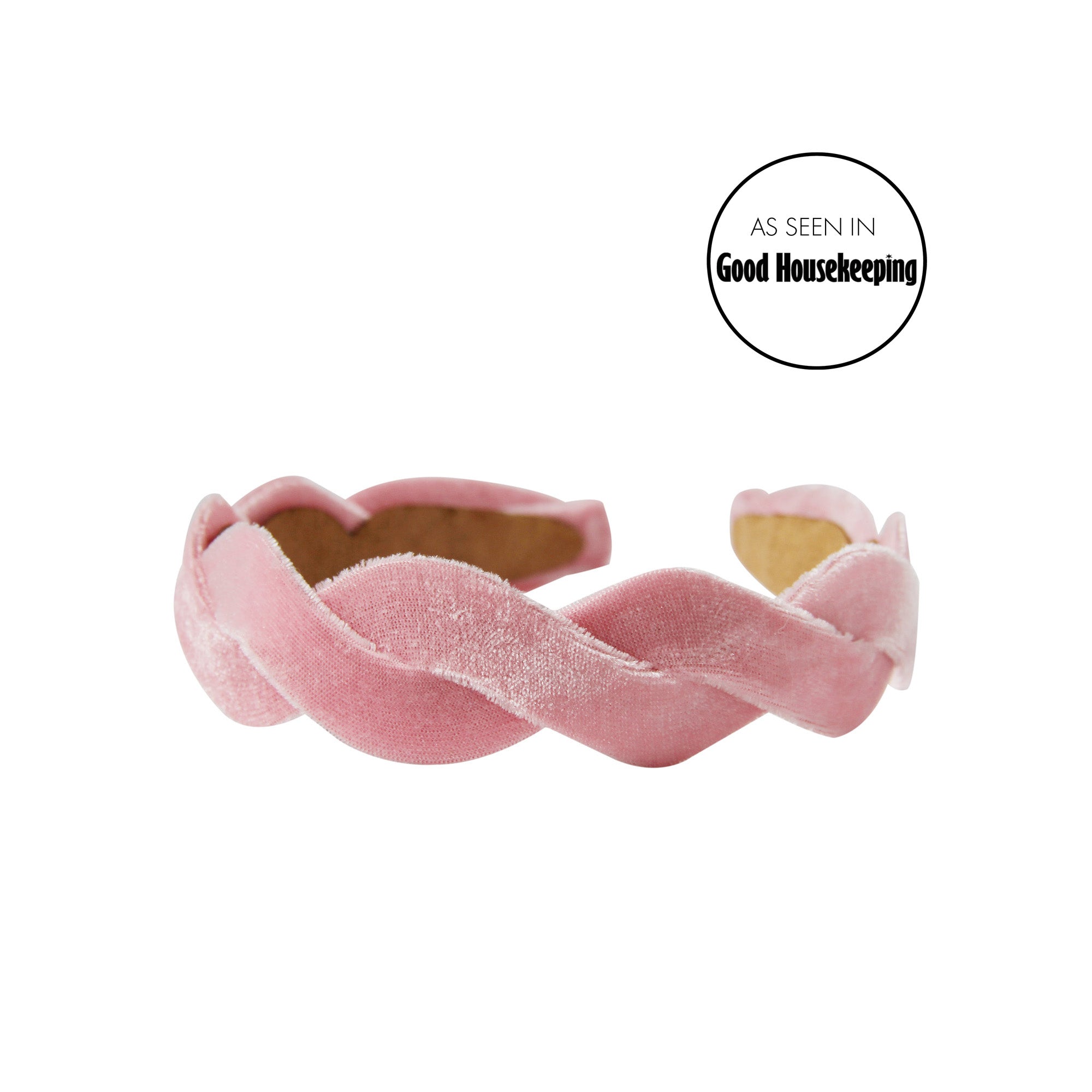 Light Pink Velvet Wave Headband