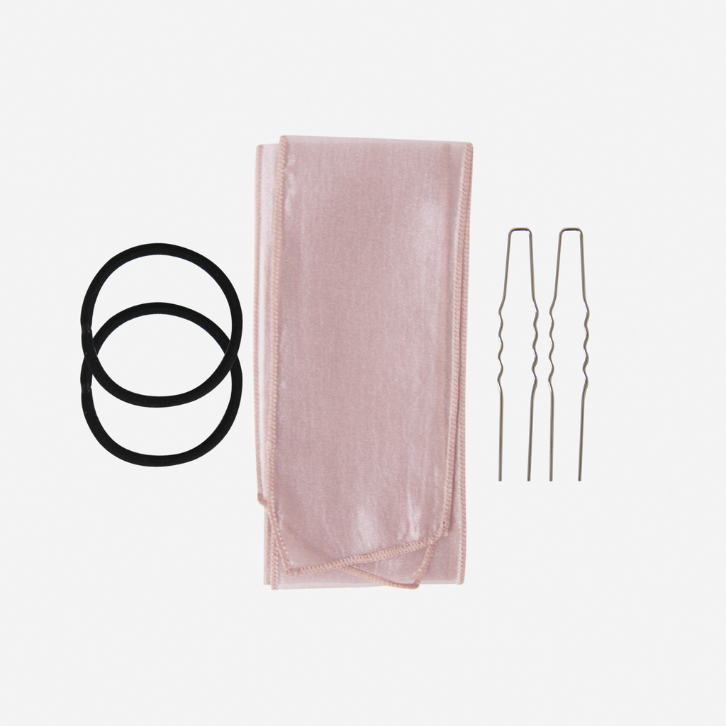 Silk Organza Dusky Pink Hair Ribbon Bow