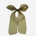 Silk Organza Olive Green Hair Ribbon Bow