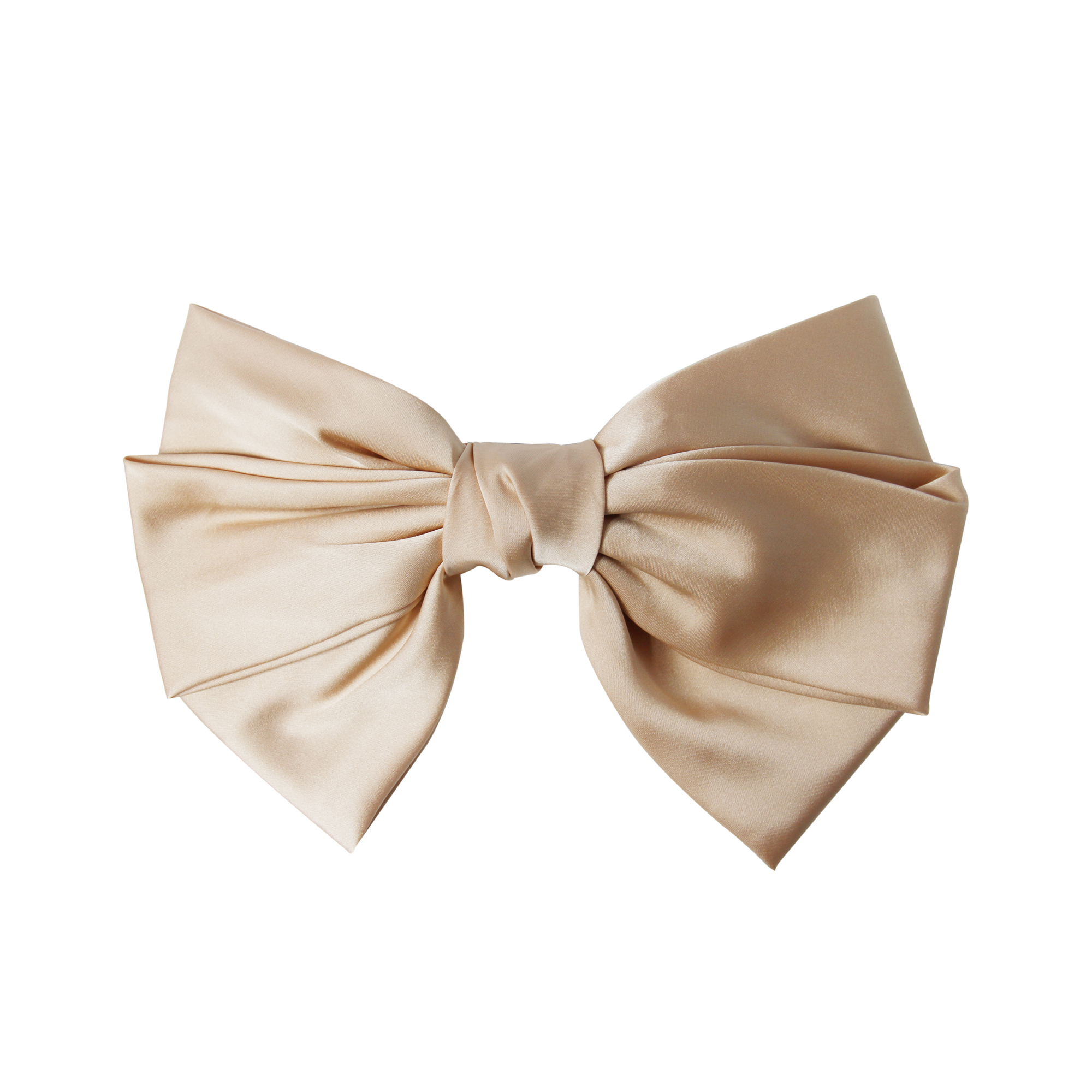 Oversized Champagne Hair bow on a white background