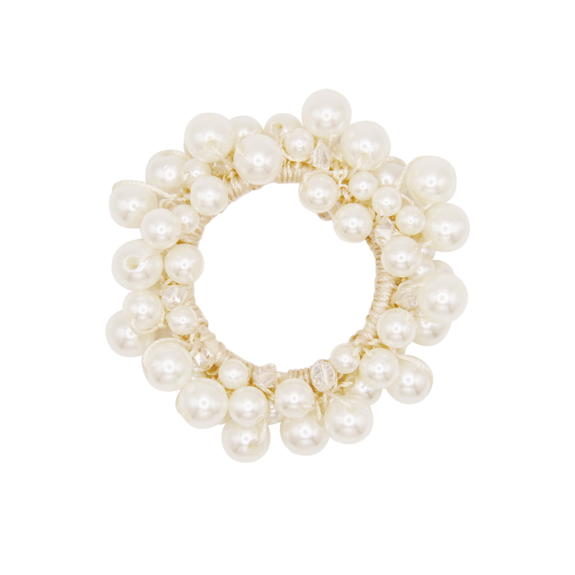 Pearl & Crystal Beaded Hair Tie