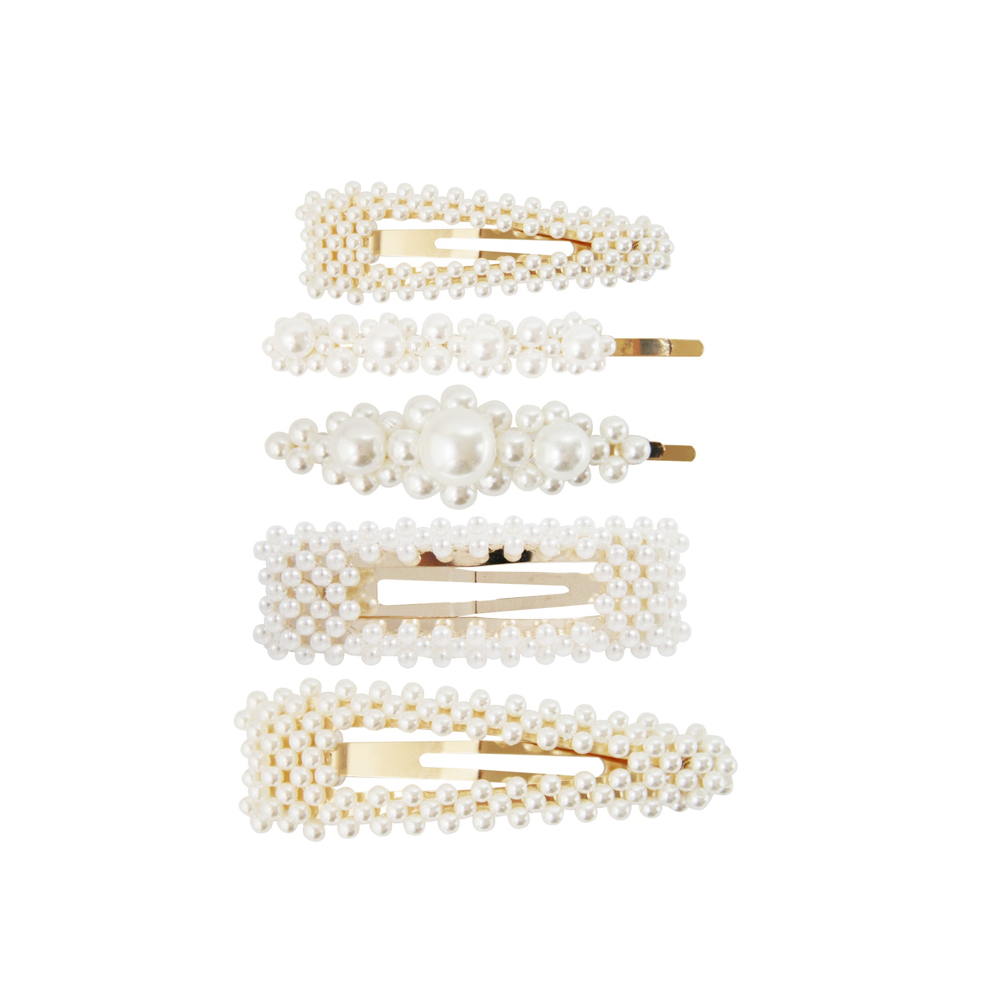 Set of 5 Statement Pearl Hair Clips
