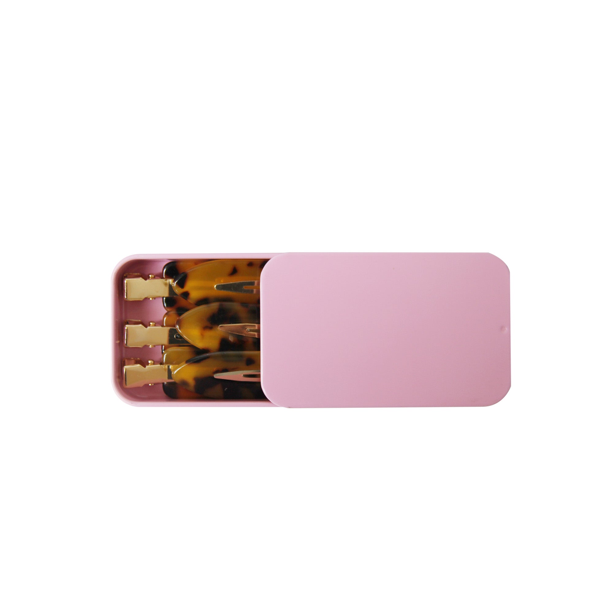 Non Crease Hair Clips in Pink Tin