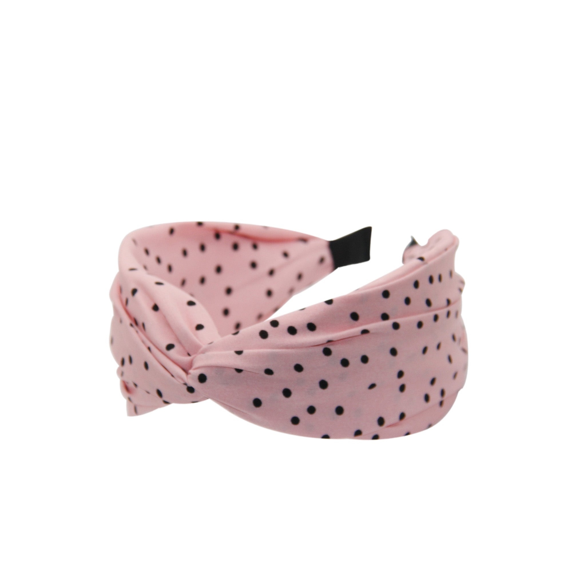 Pink Polka Dot Twist Headband