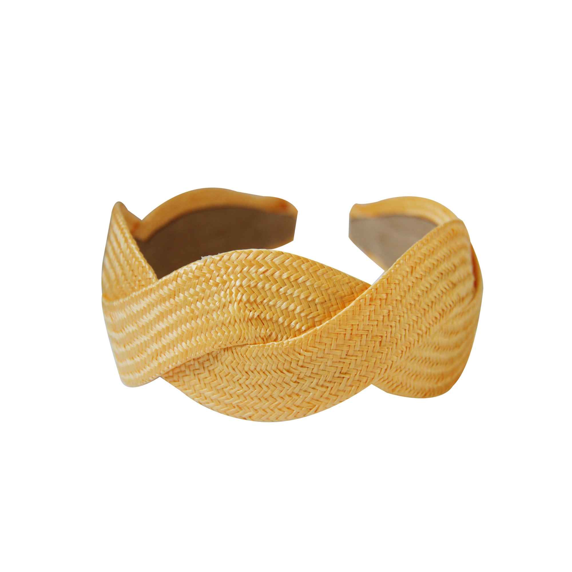 Yellow Raffia Wave Headband