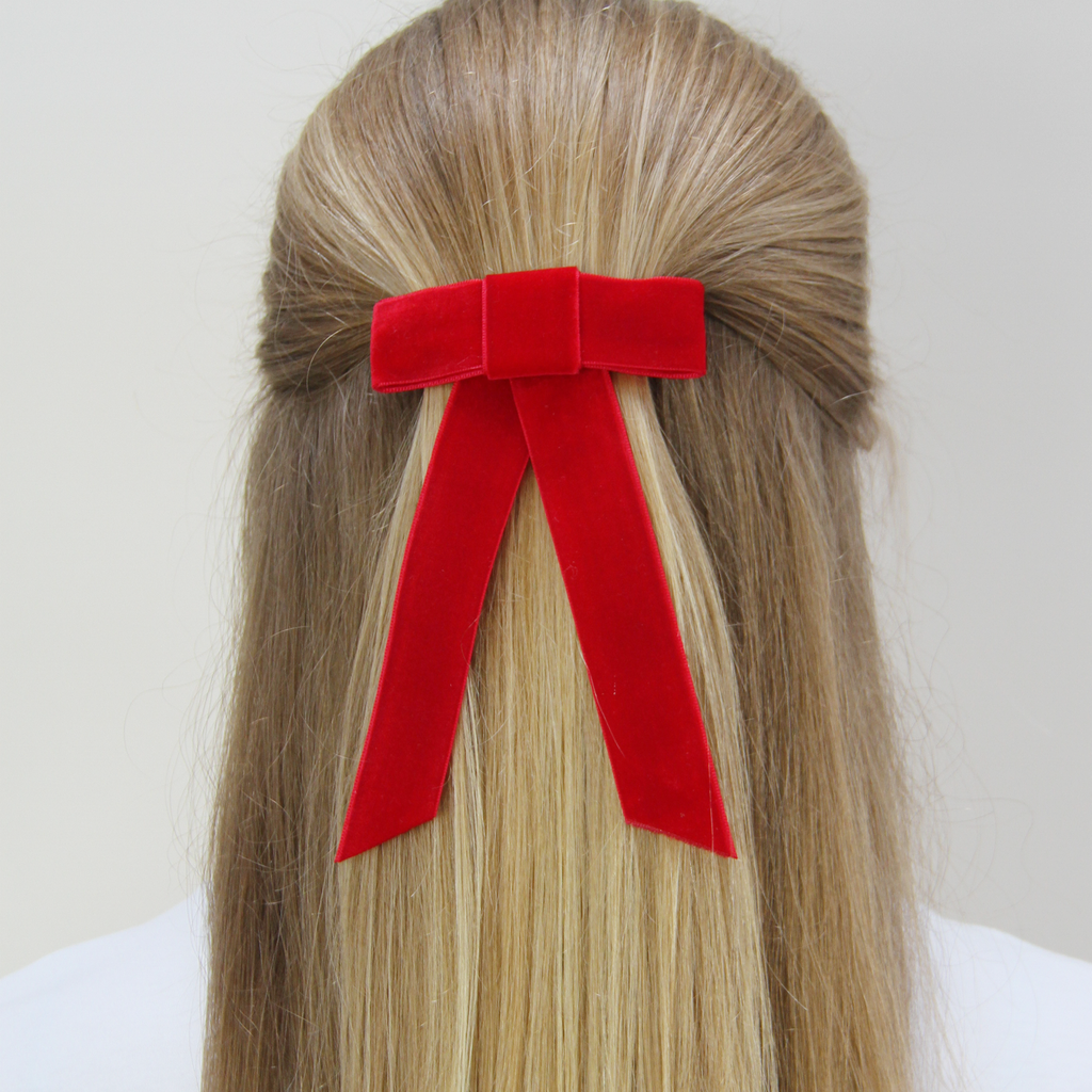 Red Velvet Hair Bow