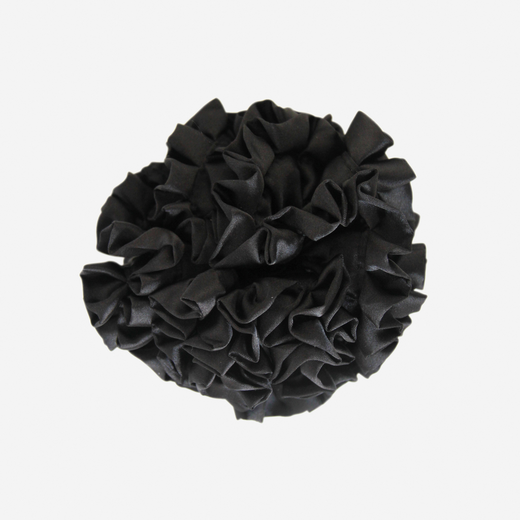 Ruffle and Frill Black Scrunchie