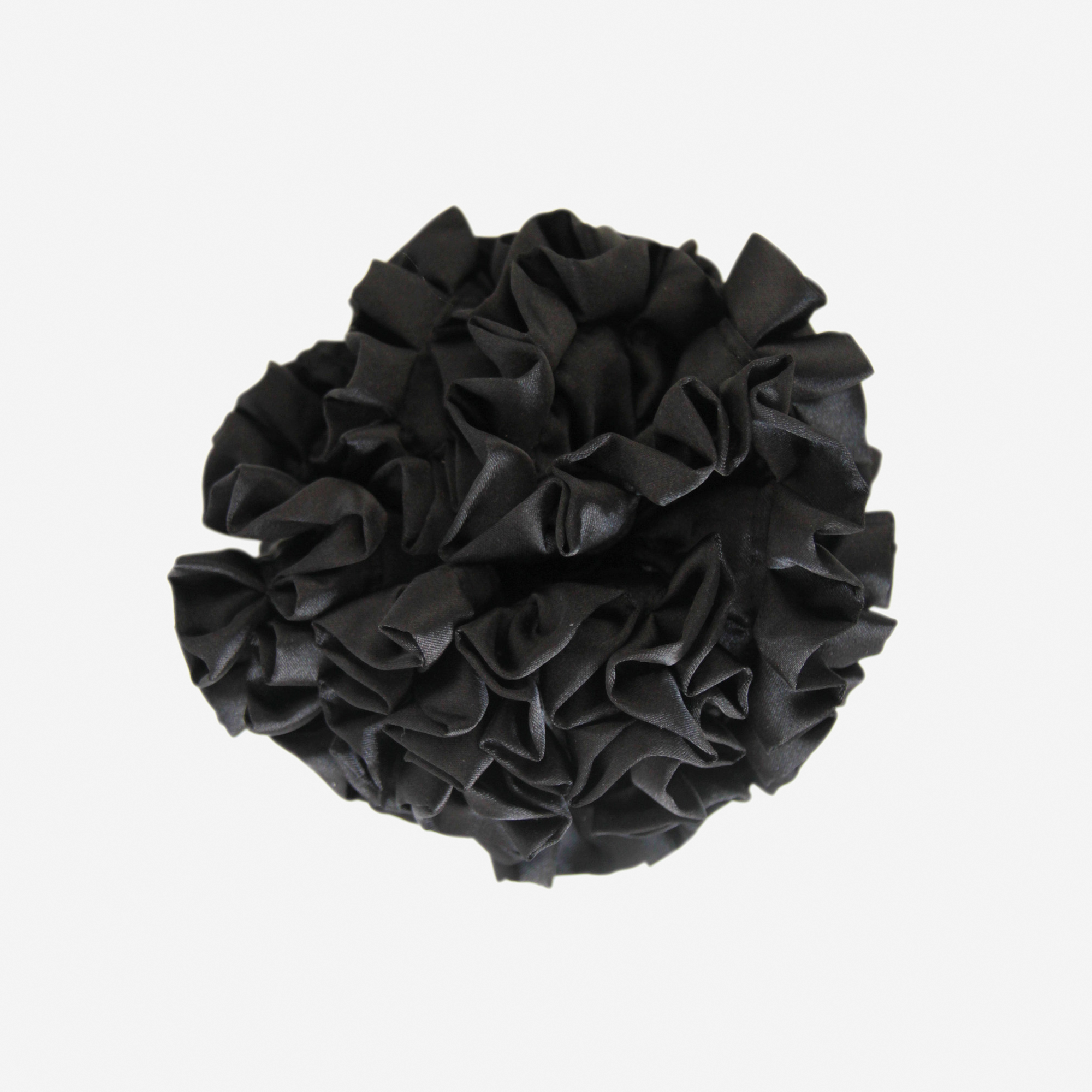 Ruffle and Frill Black Scrunchie