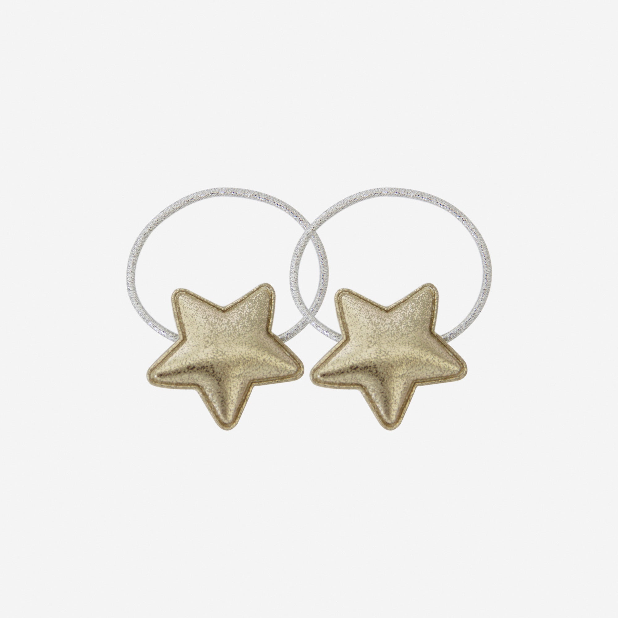 Set of 2 Gold Star Hair Ties