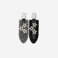 Set of 2 Glitter & Star Non Crease Hair Clips