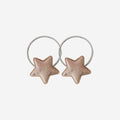 Set of 2 Pink Star Hair Ties