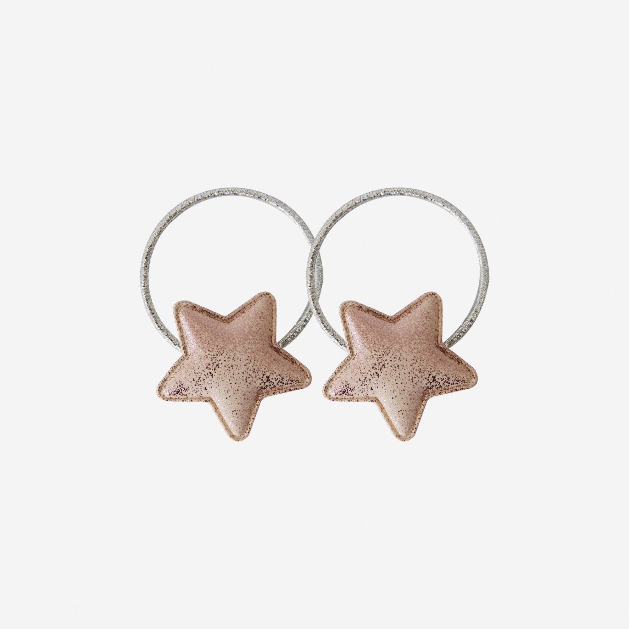 Set of 2 Pink Star Hair Ties