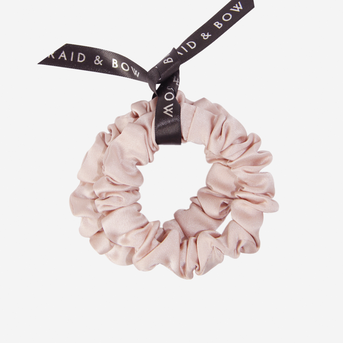 Set of 2 Blush Silk Scrunchies