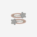 Set of 2 Pink & Silver Star Hair Clips
