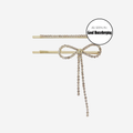 Set of 2 crystal bow hair slides, with an as seen in good housekeeping logo n an off white background