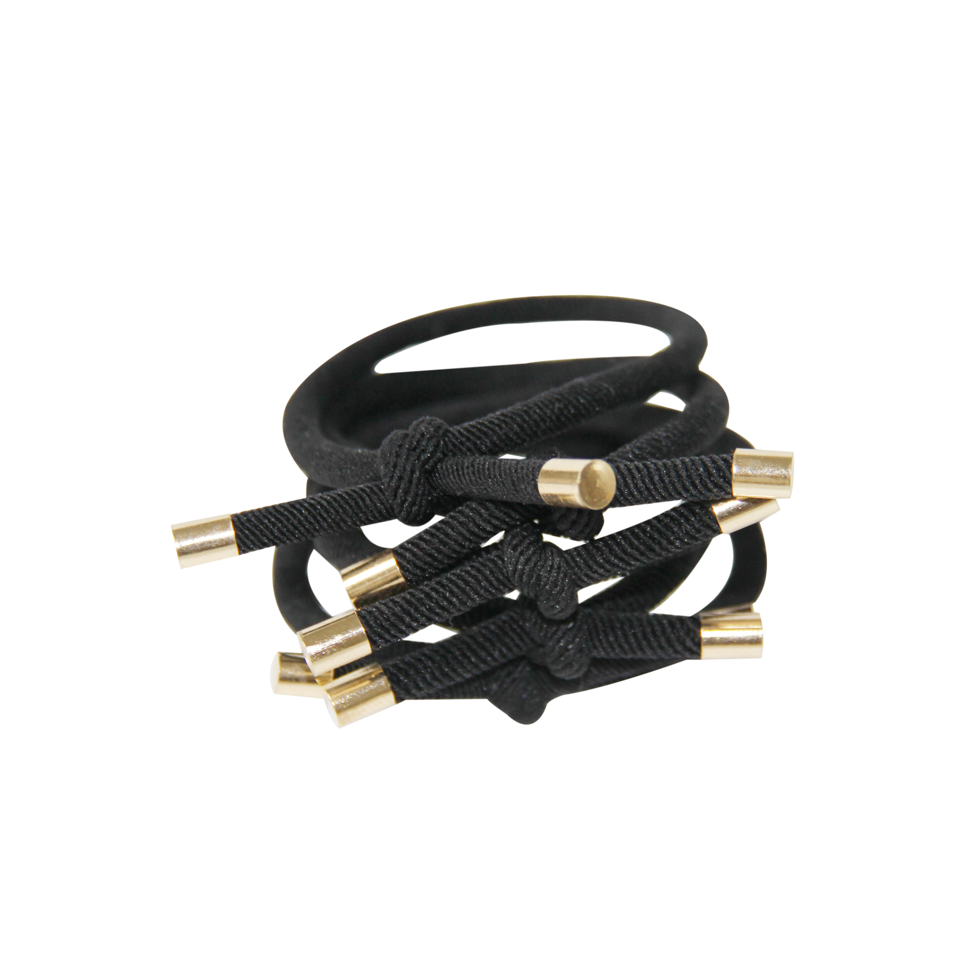 Set of 5 Black Knot Hair Ties