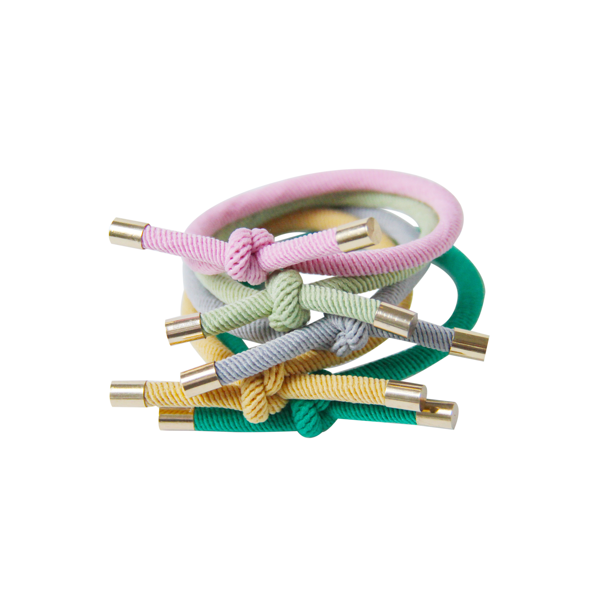 Set of 5 Colour Knot Hair Ties