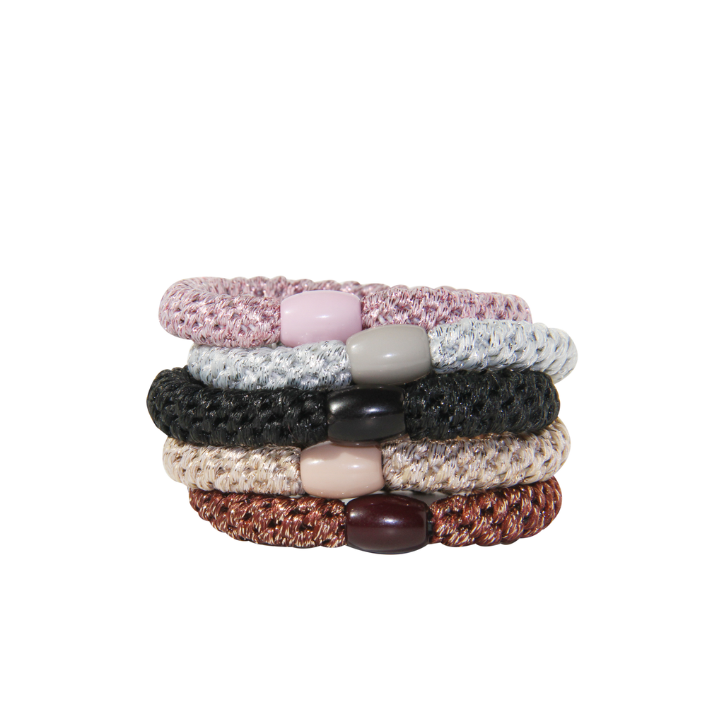 Set of 5 Glitter Hair Ties