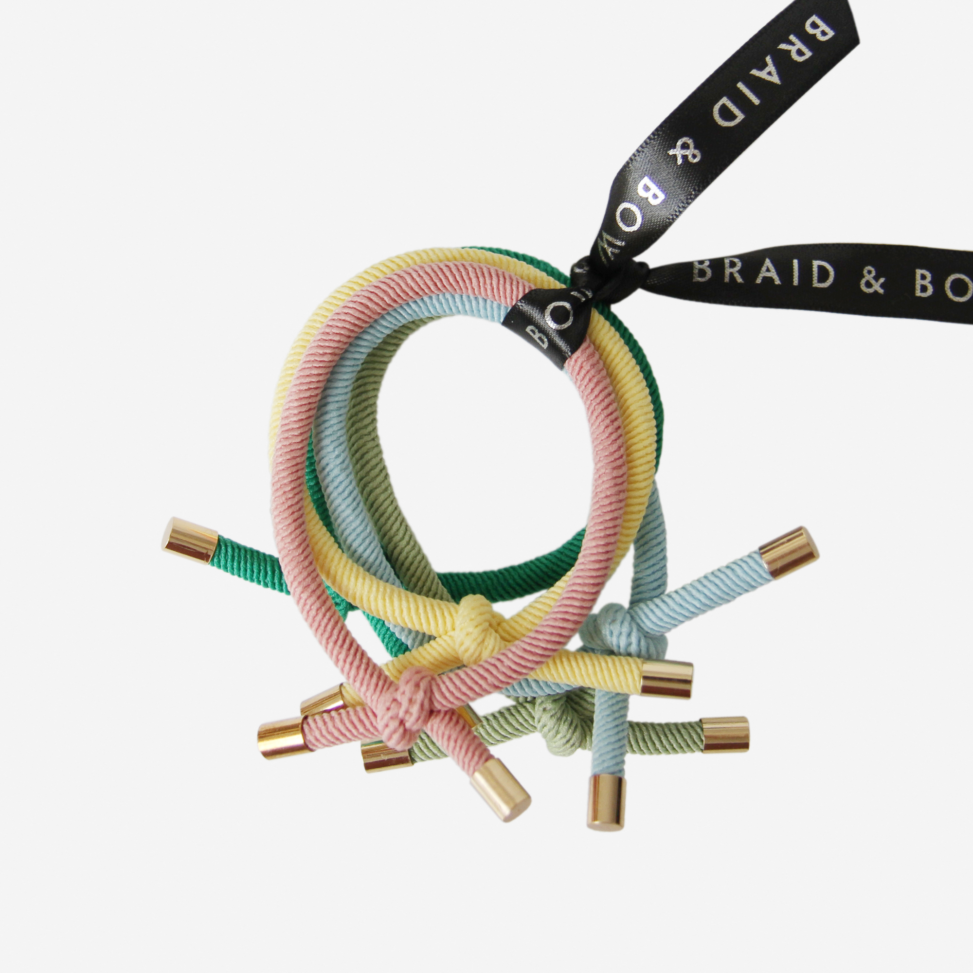 Set of 5 Colour Knot Hair Ties